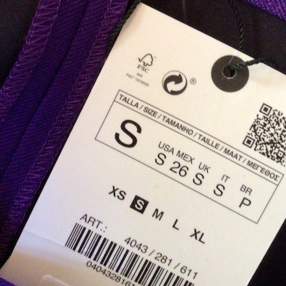 NEW! ZARA Join Life Purple Long Sleeve Crop Top - Picture 10 of 11